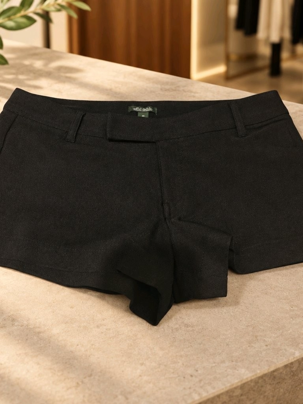 wild fable Black High-Rise Tailored Women's Shorts